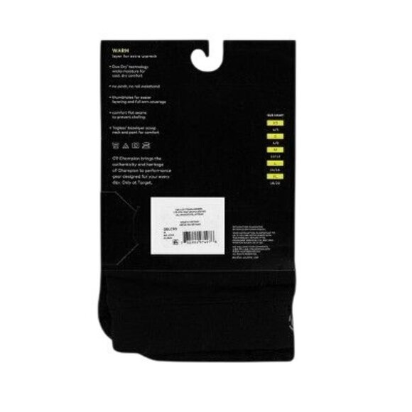 Girls' Performance Thermal Underwear Set - C9 Champion Black L 18/20 - Picture 3 of 3